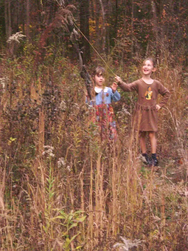 Children exploring a restored native meadow